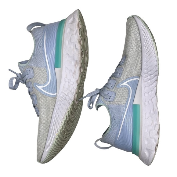 Nike React Infinity Run Flyknit Hydrogen Blue Womens 10 Nike React Infinity Run - Picture 6 of 10